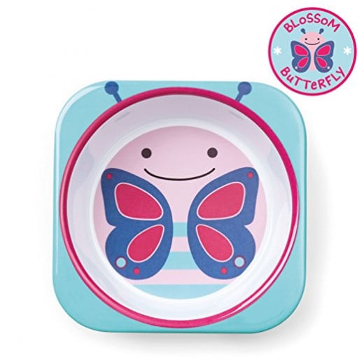 Skip Hop Zoo Melamine Plate and Bowl Set, Butterfly
