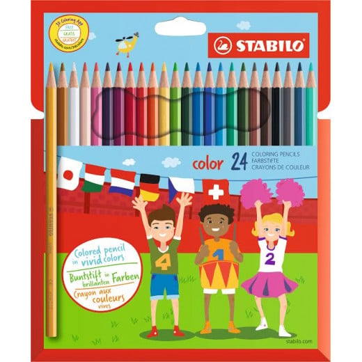 Stabilo color Wallet of 24 colours - Coloured pencil