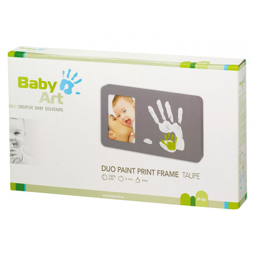 Baby Art  Duo Paint Print Frame (Taupe & Sun)