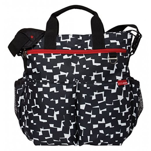 Skip Hop Duo Signature Diaper Bag, Cubes, Black/White
