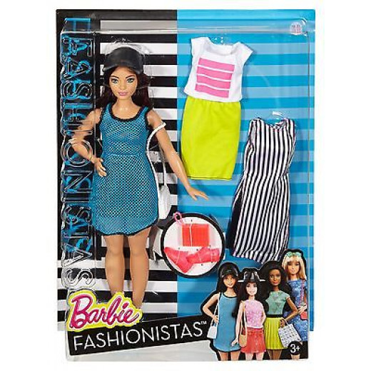BARBIE FASHION AND BEAUTY - Fashionistas doll with 2 extra dress - 1