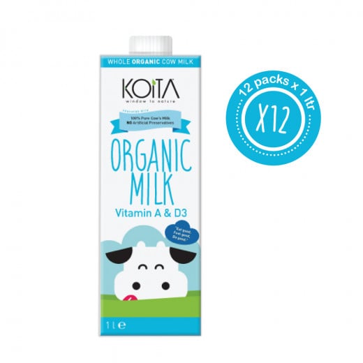 Koita Organic Whole Milk 1 LT x12