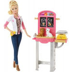 Barbie Careers Pet Vet Doll and Playset, blonde