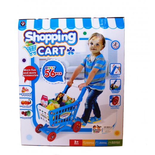 Kids Shopping Cart - Blue
