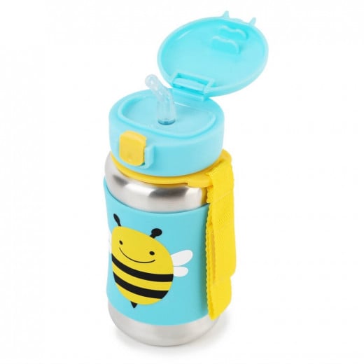 Skip Hop Zoo Stainless Steel Straw Bottle - Bee