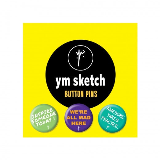 3 Ymsketch Button Pin - 1
