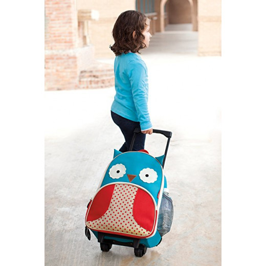 Skip Hop Zoo Little Kid Travel Rolling Luggage Backpack - Owl