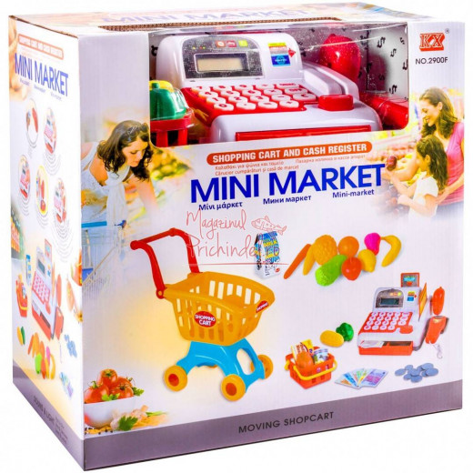 Mini Market Shopping Cart & Cash Register