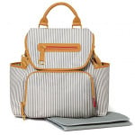 Skip Hop Baby Grand Central Take-It-All Diaper Backpack, French Stripe