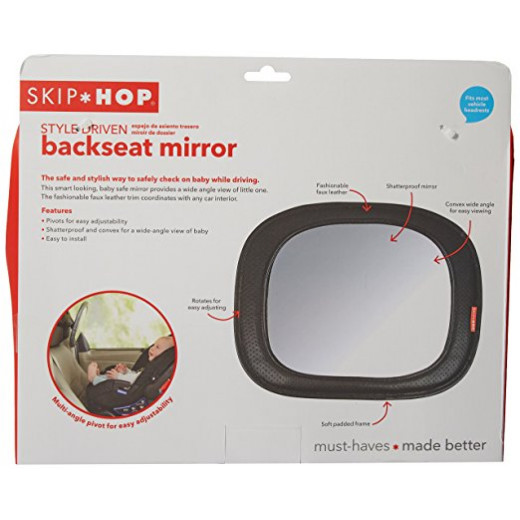 Skip Hop Style Driven Backseat Baby Car Mirror, Black