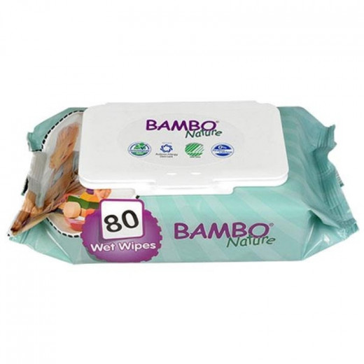 3x Bambo Nature Baby Diapers tall, Size 3 (5-9Kg), 66 Count, + 3x Bambo Nature Wet Wipes 80 count