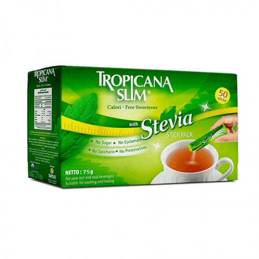Tropicana Slim Zero Calorie Stevia Sweetener 50pc