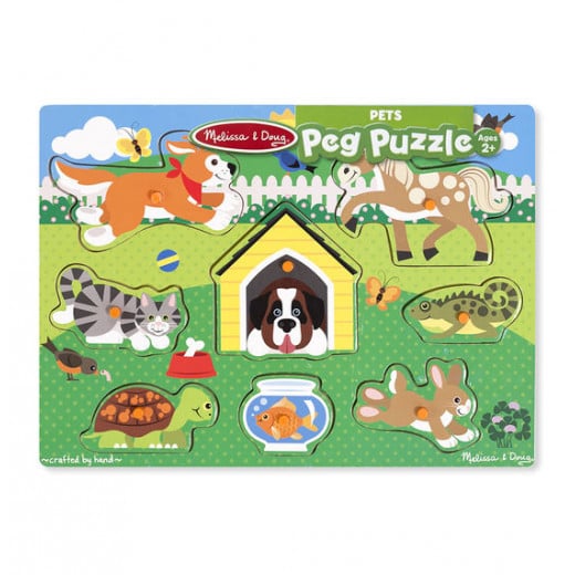 Melissa & Doug Pets Peg Puzzle - 8 Pieces