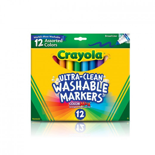 Crayola Broadline Pends1X12  12 Ultra-Clean Washable Markers
