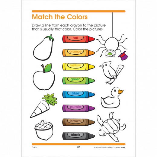 School Zone Colors Workbook Grade P A Get Ready Book