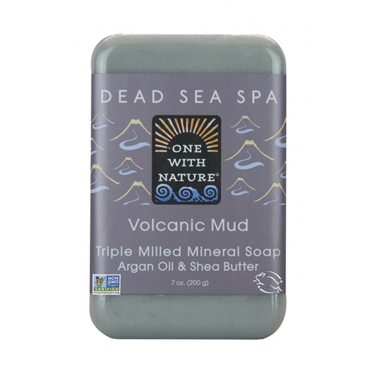 One With Nature Dead Sea Spa Mineral Soap Volcanic Mud