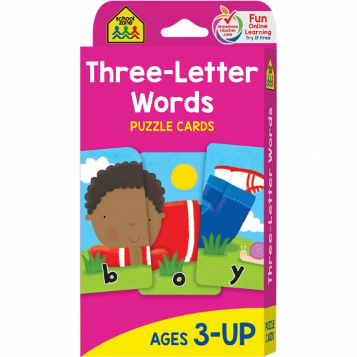 School Zone - Three-Letter Words Flash Cards