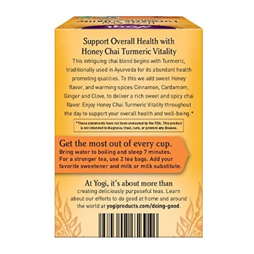 Yogi Tea, Honey Chai Turmeric Vitality, 16 Count