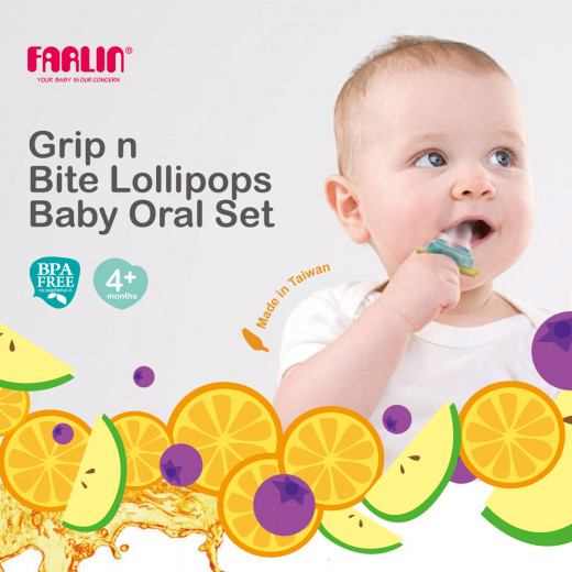 Farlin Grip & Bite Lollipops Baby Oral Set, Green