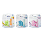 Chicco Clip With Chain Mixed Colours, Orange, Blue or Pink - برتقالي