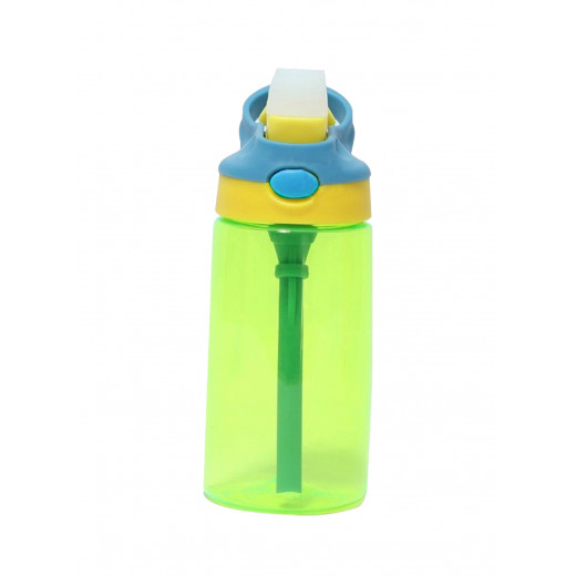 GenioWorld 14 oz Auto Spout Straw Flip Kids Tritan Water Bottle, Green