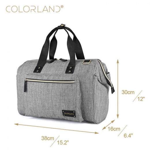 Colorland Diaper Bag Tote - Grey