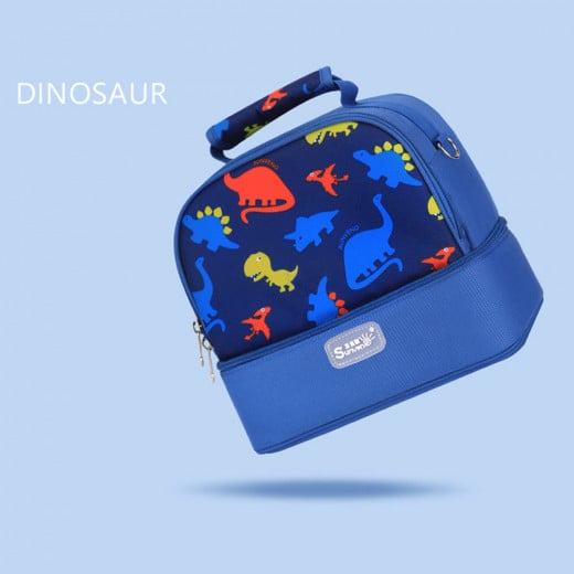 حقيبة طعام معزولة مزدوجة, بتصميم ديناصور من سن فينو
