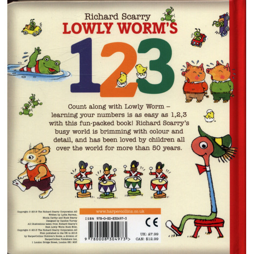 Harper Collins: Lowly Worm's 123, Board book
