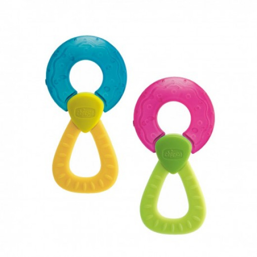 Chicco Fresh Relax Ring With Handle Teether, Blue