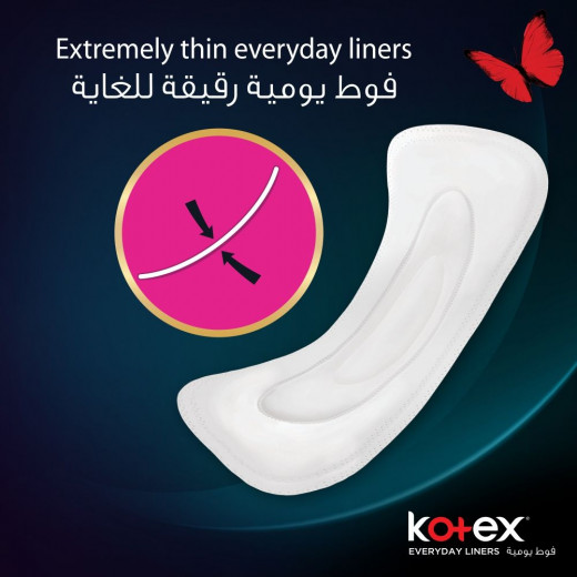 Kotex Feminine Liners Normal Unscented, 40 Pads