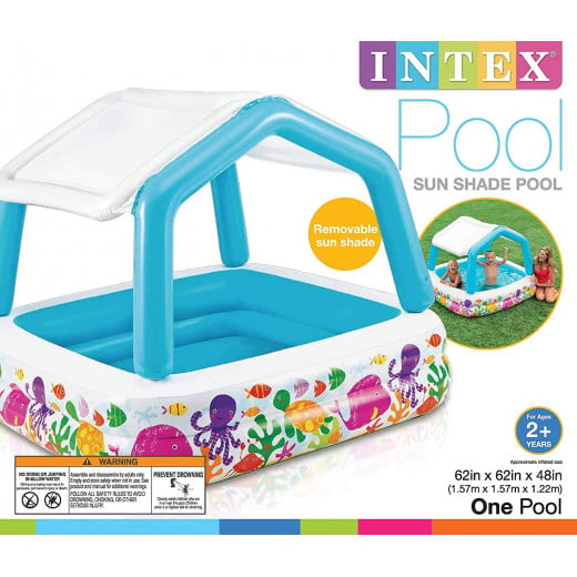 لعبة حمام سباحة مع مظلة قابلة للنفخ للاطفال من انتيكس