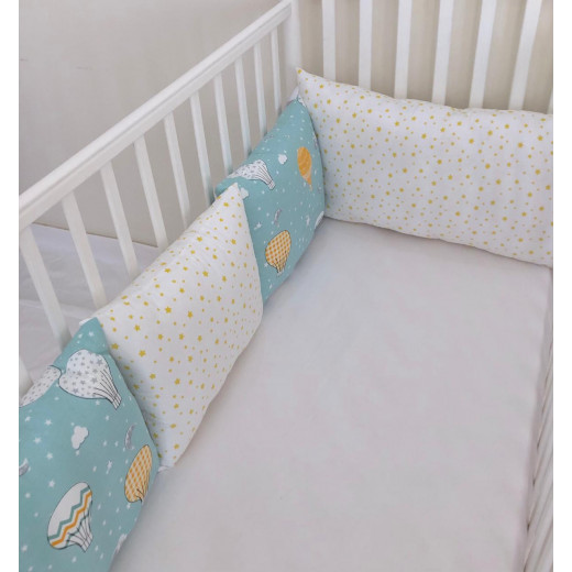 Anett Newborn Baby Bedding Set, ِAirships, Blue