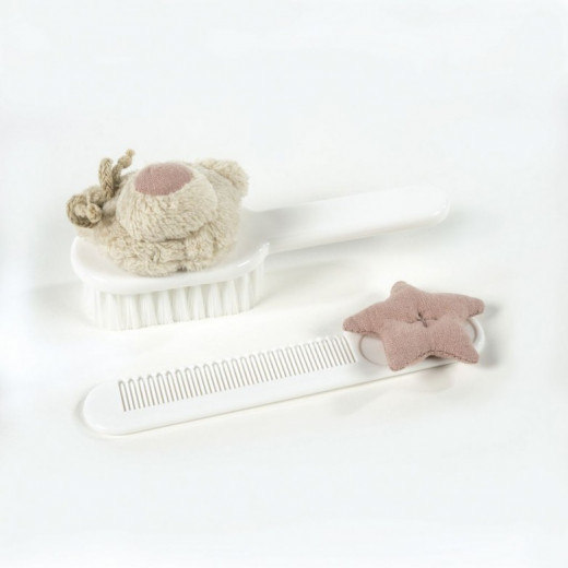 Pasito a Pasito Set of Brush and Comb, Pink Amelie