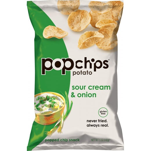Popchips Potato, Sour Cream & Onion, 142g