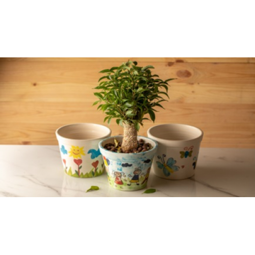 Hope Shop By KHCF  Plant pot decorated by kids drawings