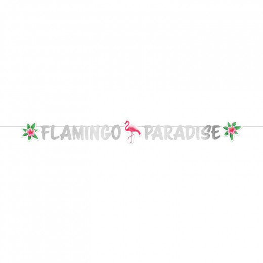 Amscan - Letter Banner Flamingo Paradise Paper 135 x 15 cm