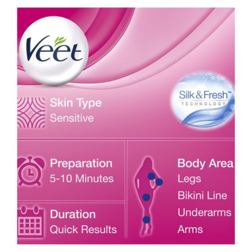 Veet Hair Removal Cream With Alo Vera for Sensitive Skin, 100 Ml