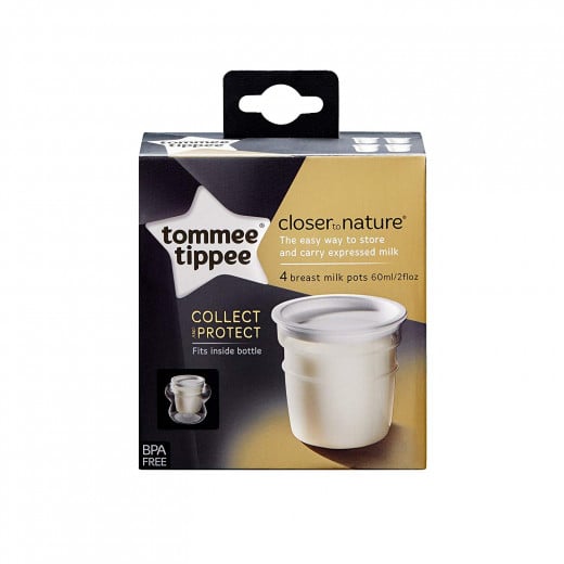 Tommee Tippee Milk Storage Pots 4 Pieces