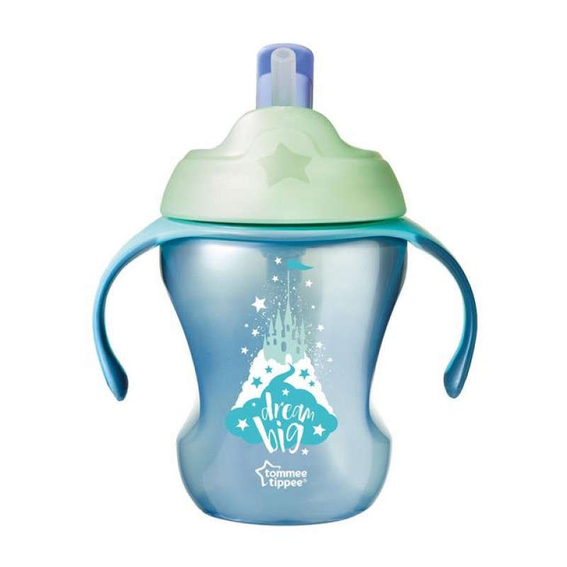 Tommee Tippee Baby Girl Toddler Training Straw Cup With Handles 6 Months 230ml