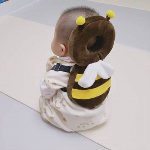 JJ Ovce Baby Head Protector, Brown Bee