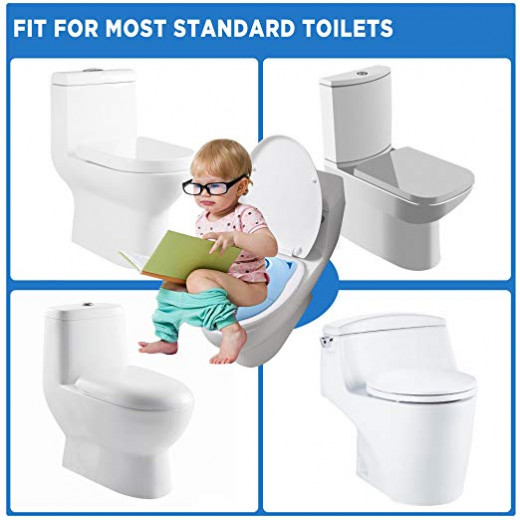 Gimars Upgrade Folding Large Non Slip Silicone Pads Travel Portable Reusable Toilet Potty Training Seat Covers Liners with Carry Bag for Babies, Toddlers and Kids