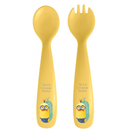 Zak Designs Toddlerific Toddler Fork and Spoon with Minions