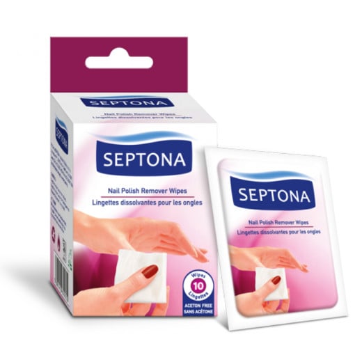 Septona Nail Polish Remover Wipes, 10 Wipes