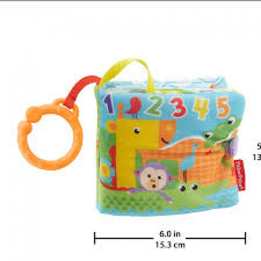 Fisher-Price 1 to 5 Soft Activity Book with Monkey Teether