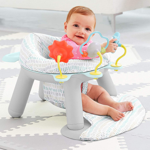 Skip Hop Silver Lining Cloud Baby Chair: 2-in-1 Sit-up Floor Seat & Infant Activity Seat