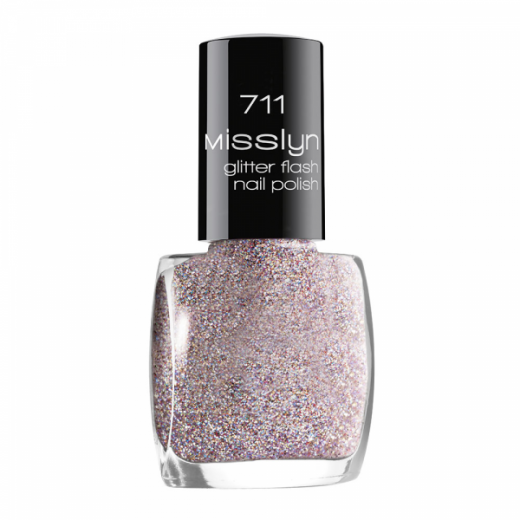 Misslyn Glitter Flash Nail Polish, Number 711, Forever Young