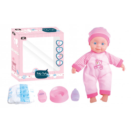 "P.JOY BABY CAYLA NAPPIES SET 12""/30CM WITH 4 SOUNDS B/O"
