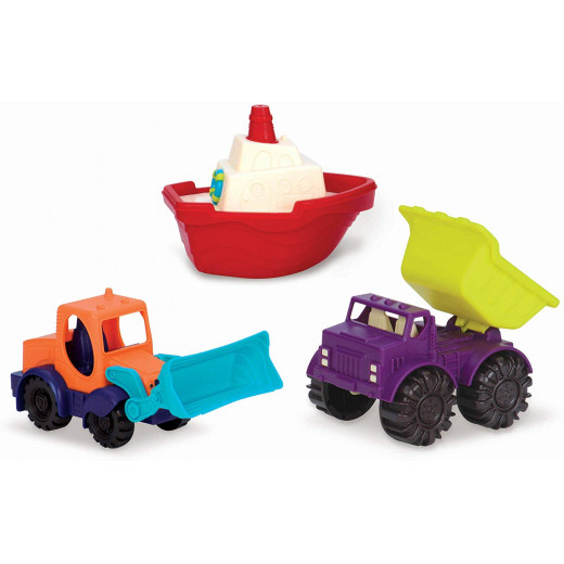 B. toys - Mini Toy Cars - Water & Sand Vehicles Beach Playset for Kids