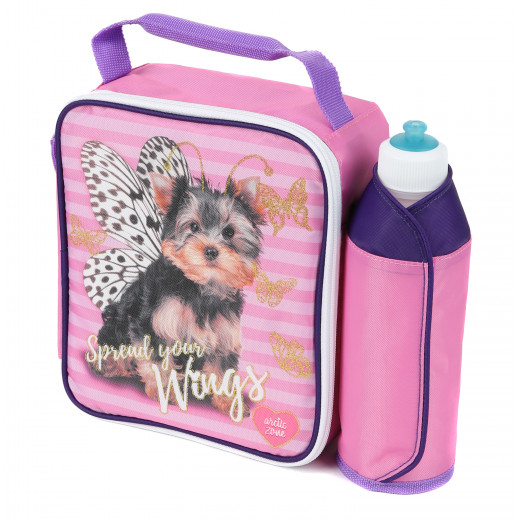 Arctic Zone Kids Lunch Bag and Water Bottle Set, Spread your Wings Design