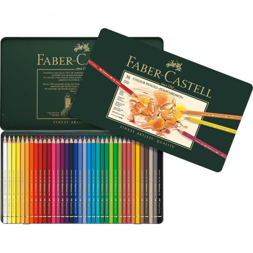 Faber Castell Polychromos Colored Pencil Set In Metal Tin 36 Pieces